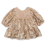 Konges Slojd Sukienka dziewczęca z cekinami Lila Gold Glitter