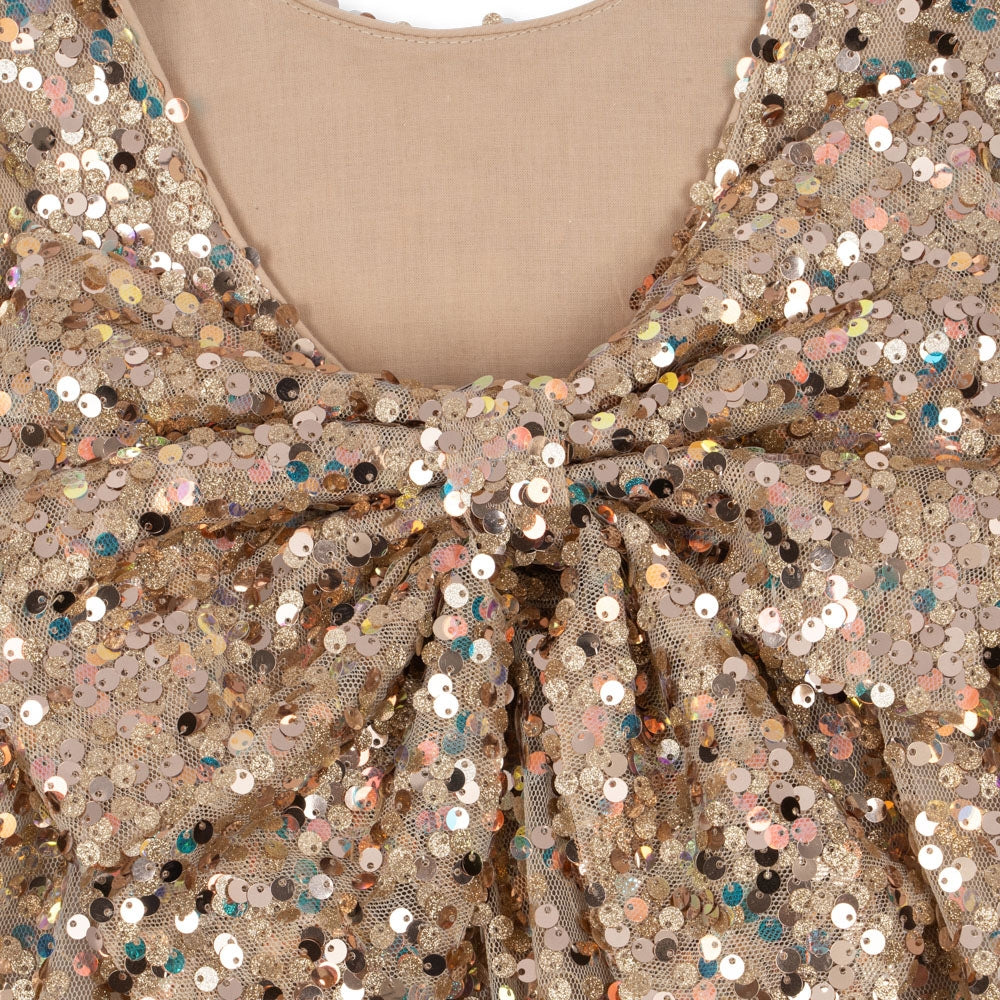 Konges Slojd Sukienka dziewczęca z cekinami Lila Gold Glitter