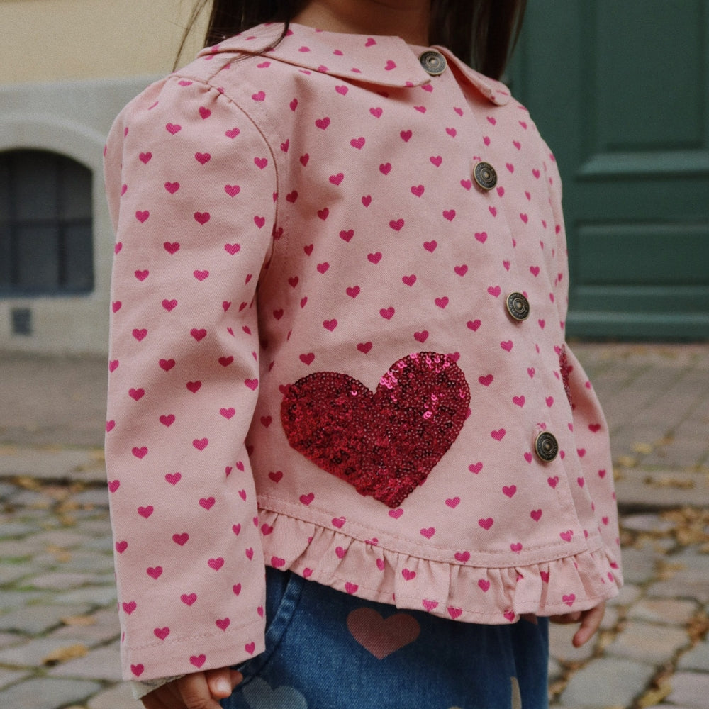 Konges Slojd Koszula dziewczęca Nola Sequin Berry Coeur
