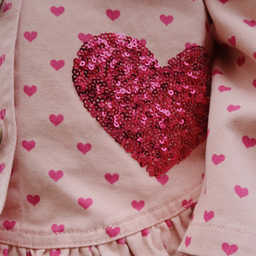 Konges Slojd Koszula dziewczęca Nola Sequin Berry Coeur