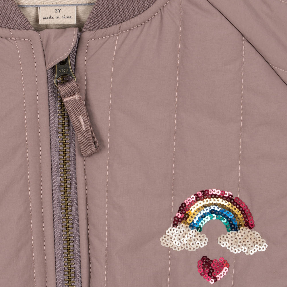 Konges Slojd Bomberka dziecięca z cekinami Juno Twilight Mauve