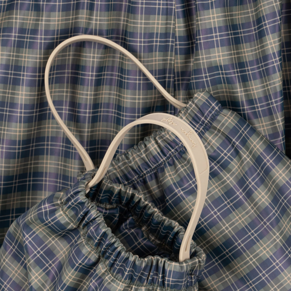 Konges Slojd Kurtka i spodnie przeciwdeszczowe dla dzieci Rainy Palme Set Laurel Blue Check