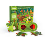 Mideer Sekretne puzzle z okularami 3D - Las 35 elementów