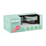 Beaba Zestaw pojemników słoiczków szklanych z zamknięciem 2 x 150 ml Mineral/Sage green