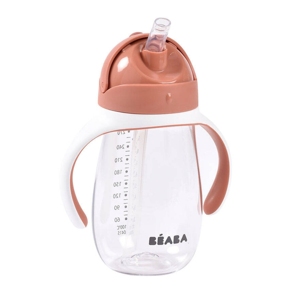 Beaba Bidon niekapek ze słomką tritanowy 300 ml Terracotta