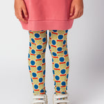 Bobo Choses Legginsy dla dziewczynki Geometric Scacs all over Offwhite
