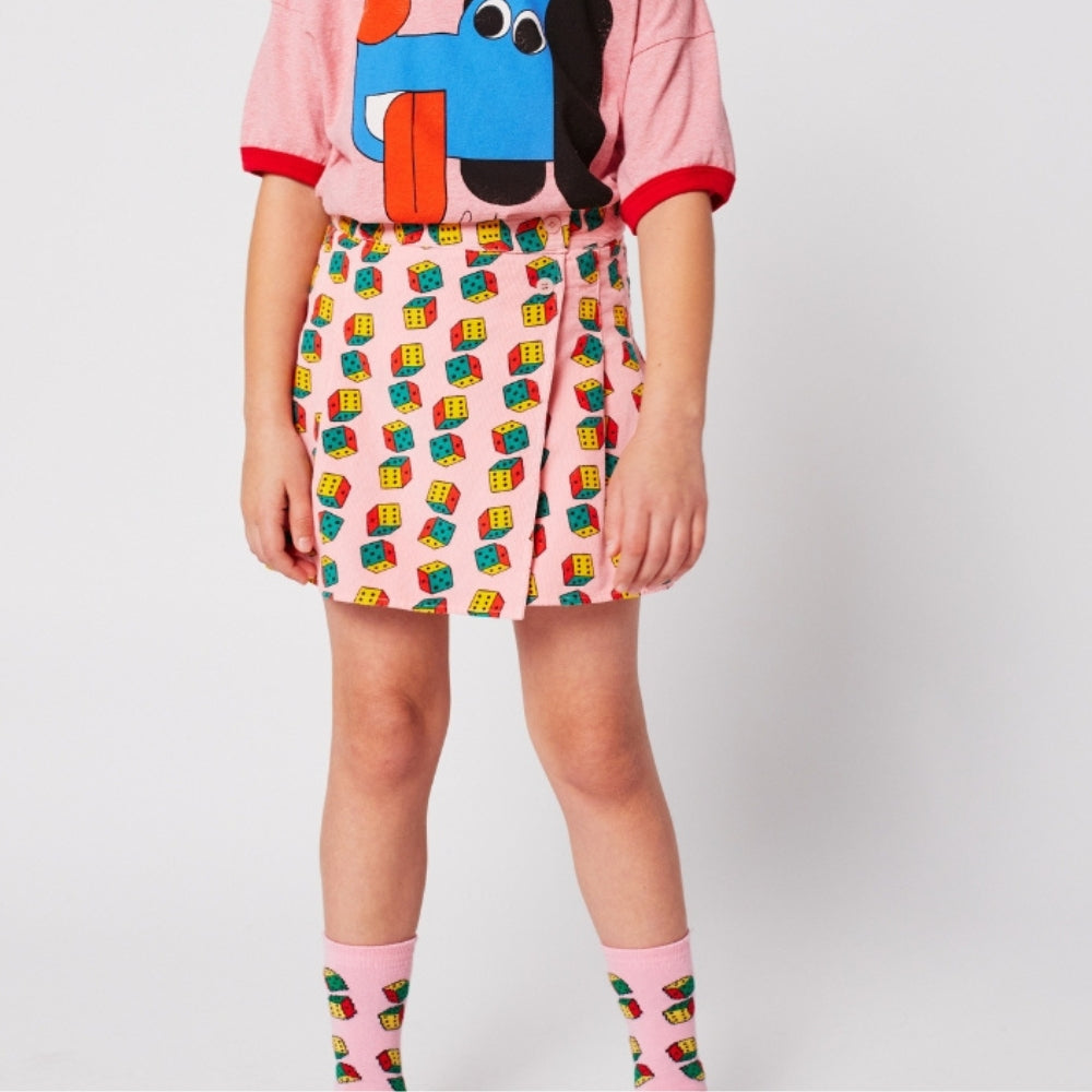 Bobo Choses Sztruksowa spódniczka mini Dices all over Pink