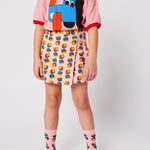 Bobo Choses Sztruksowa spódniczka mini Dices all over Pink