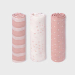 Mayoral Zestaw pieluszek komplet 3 szt Misty Pink