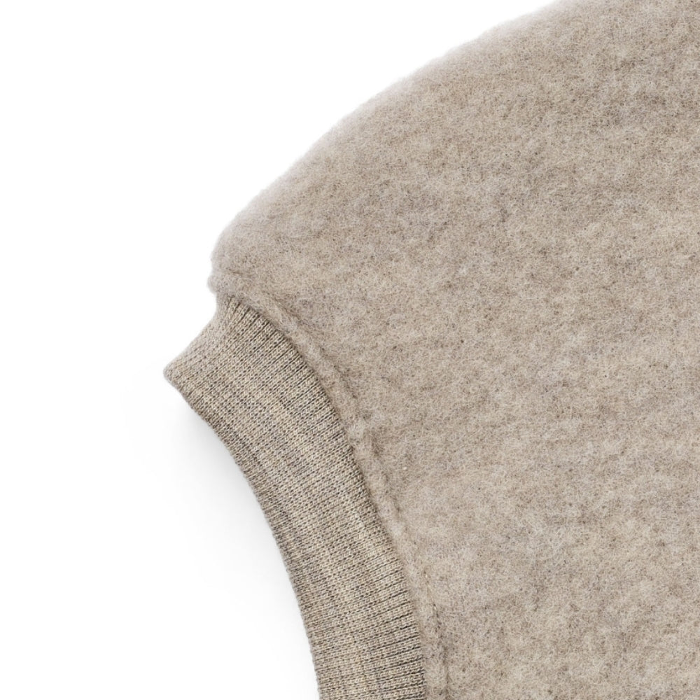 Wheat Kominiarka z wełny merino Eli Khaki Melange