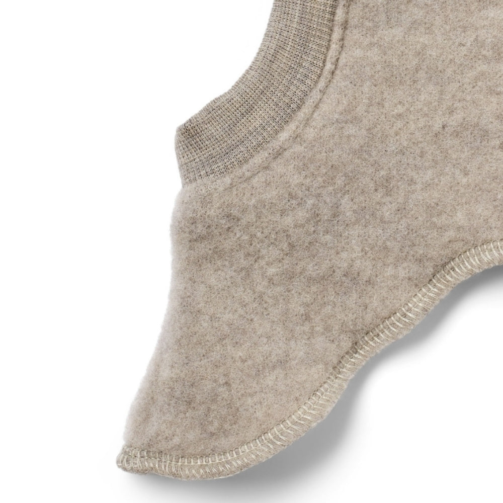 Wheat Kominiarka z wełny merino Eli Khaki Melange