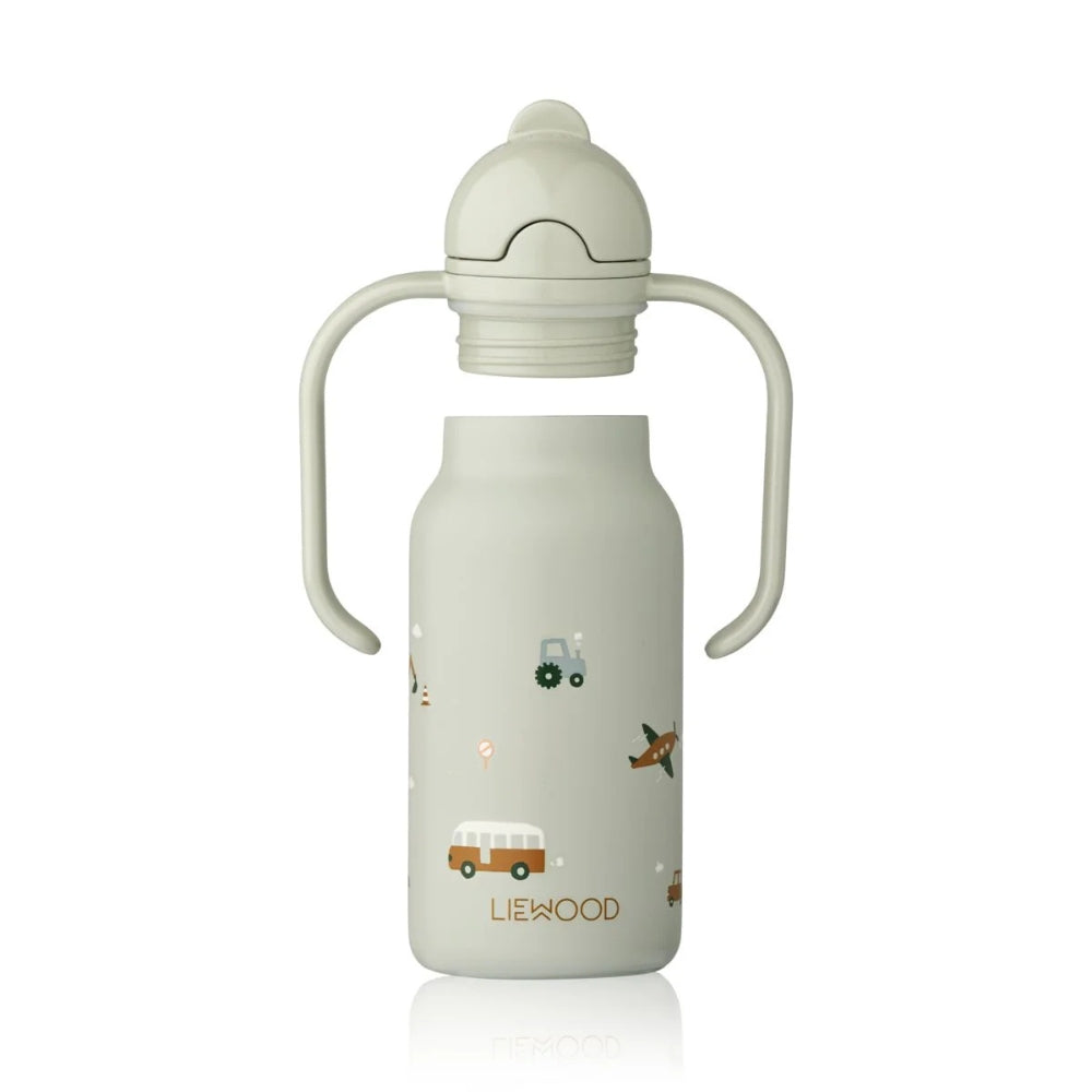 Liewood Bidon termiczny dla dzieci Kimmie 250 ml Vehicles / Dove blue