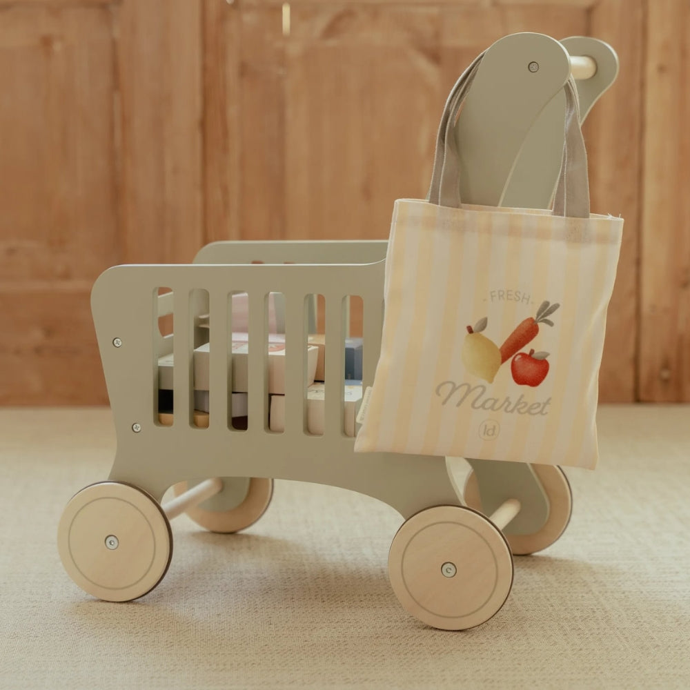 Little Dutch Wózek sklepowy drewniany z akcesoriami dla dzieci