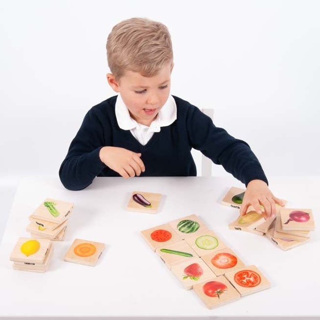 TickiT Puzzle dla dzieci warzywa i owoce