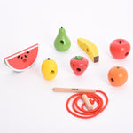 TickiT Nawlekana dla dzieci Drewniane owoce
