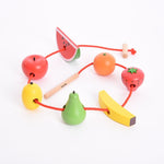 TickiT Nawlekana dla dzieci Drewniane owoce