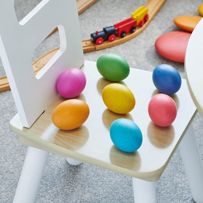 TickiT Drewniane jajka Rainbow Wooden Eggs 7 elementów