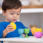 TickiT Drewniane podstawki do jajek Rainbow Wooden Egg Cups 7 elementów