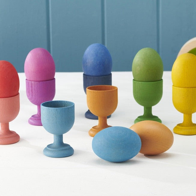 TickiT Drewniane jajka Rainbow Wooden Eggs 7 elementów