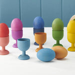 TickiT Drewniane podstawki do jajek Rainbow Wooden Egg Cups 7 elementów