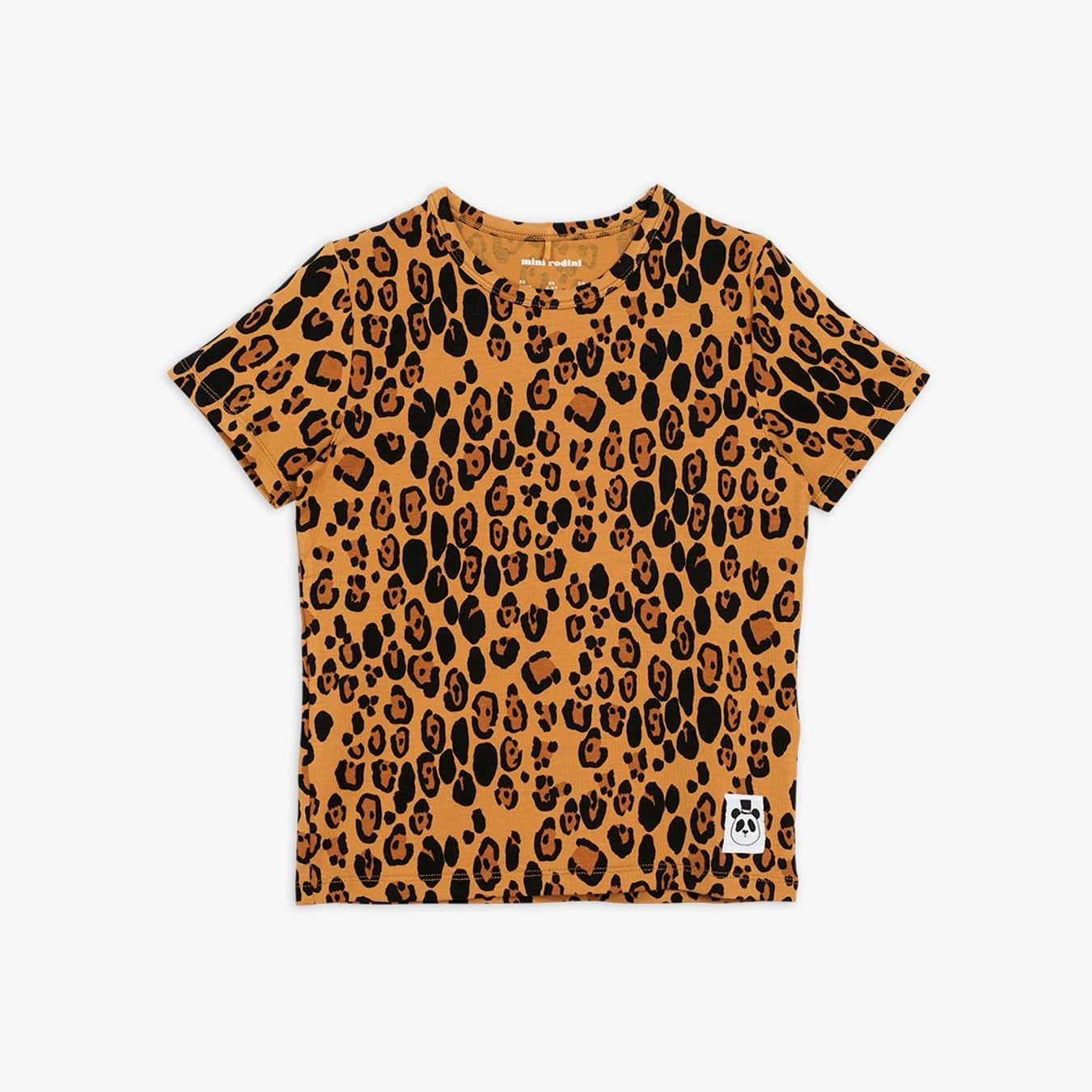 Mini Rodini Koszulka dziecięca Basic leopard Beige