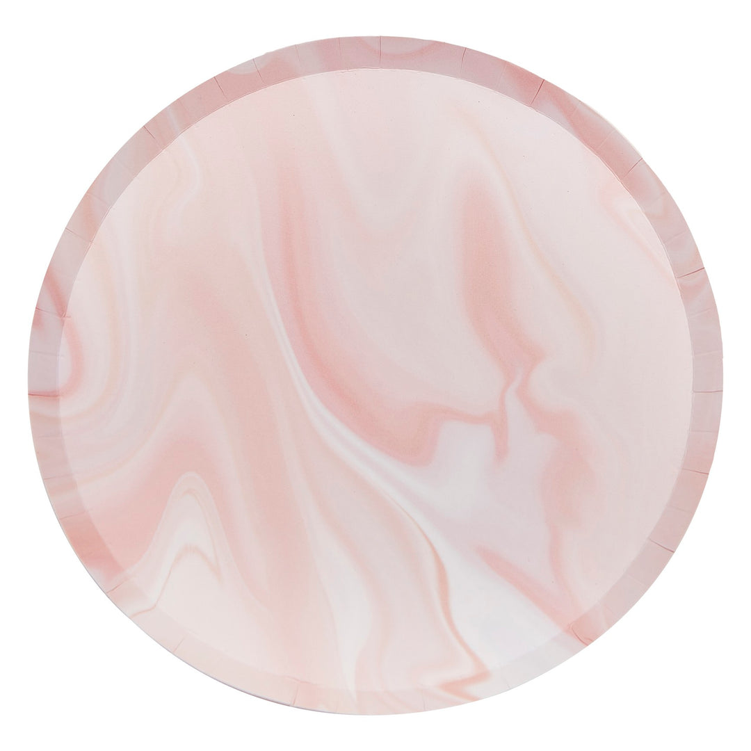 Gingerray Talerzyki papierowe Pink Marble Print