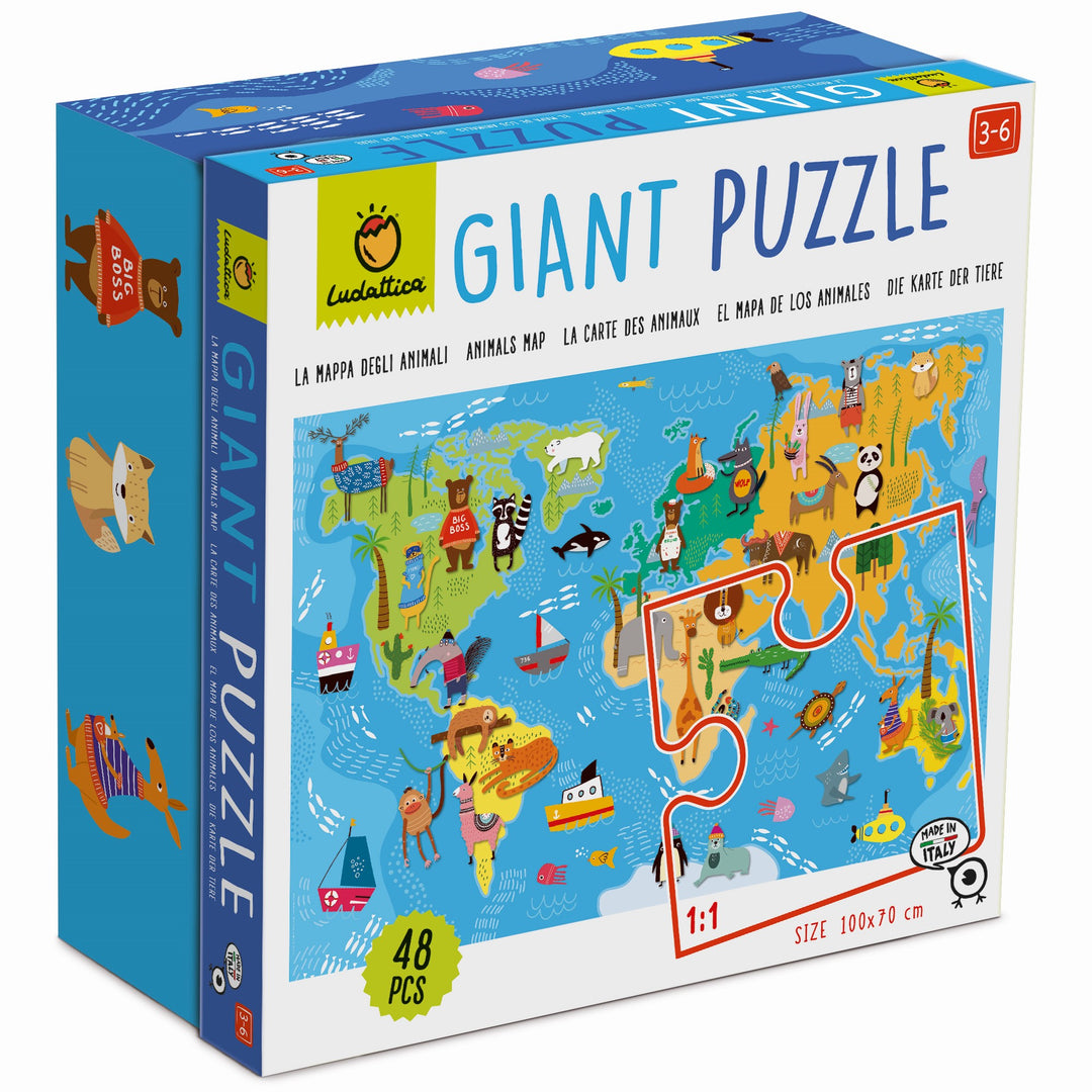 Ludattica Duże puzzle dla dzieci Mapa Świata