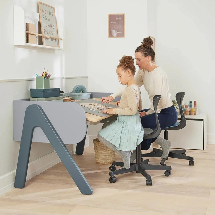 Flexa Ergonomiczne biurko dla dzieci Woody Popsicle Blueberry Oak