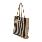 Bloomingville Torba dla mamy Torba na zakupy Bergamo Black Jute