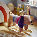 Bloomingville Zabawka na biegunach Charlie Rocking Toy Dog Brown