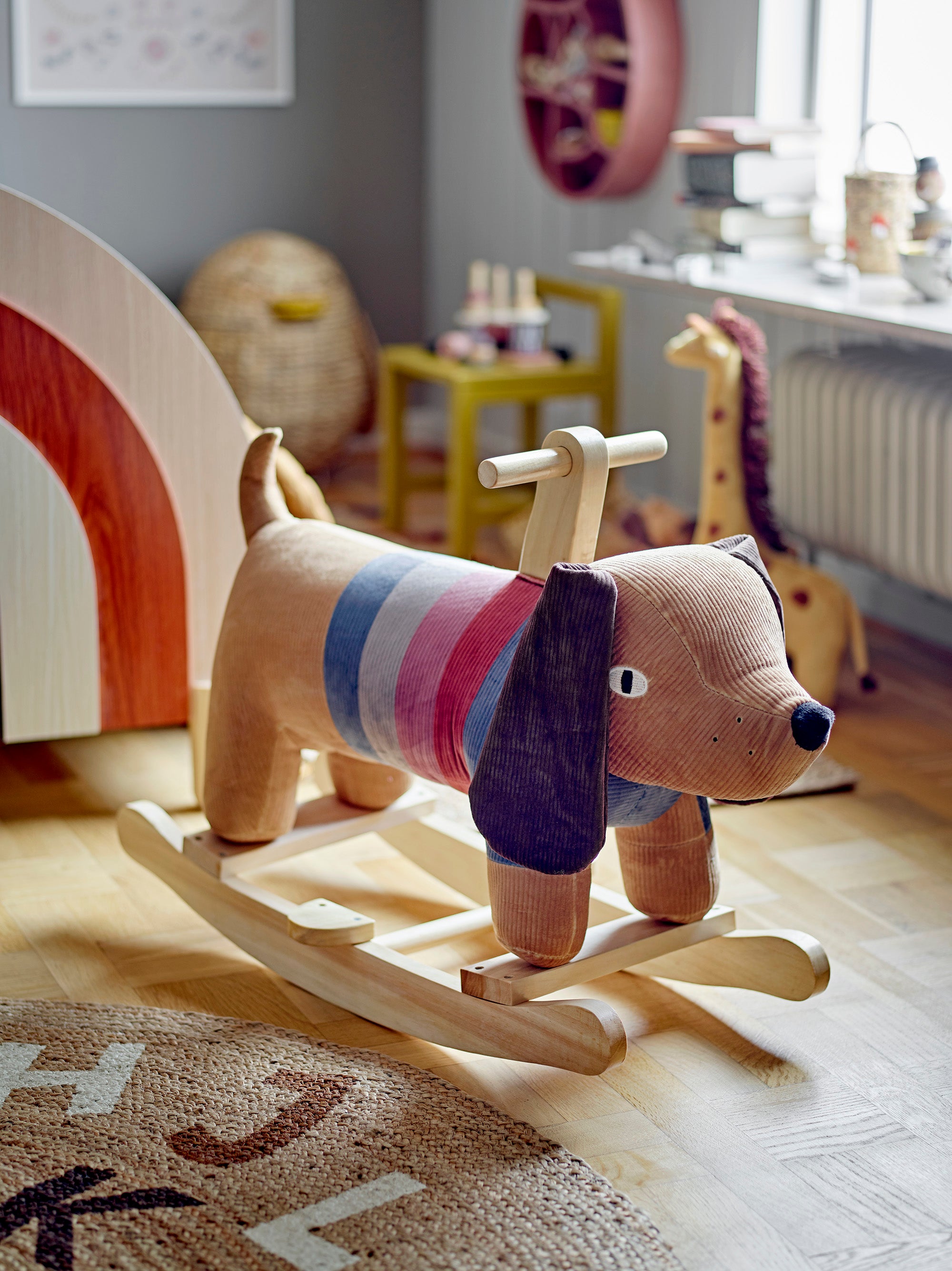 Bloomingville Zabawka na biegunach Charlie Rocking Toy Dog Brown
