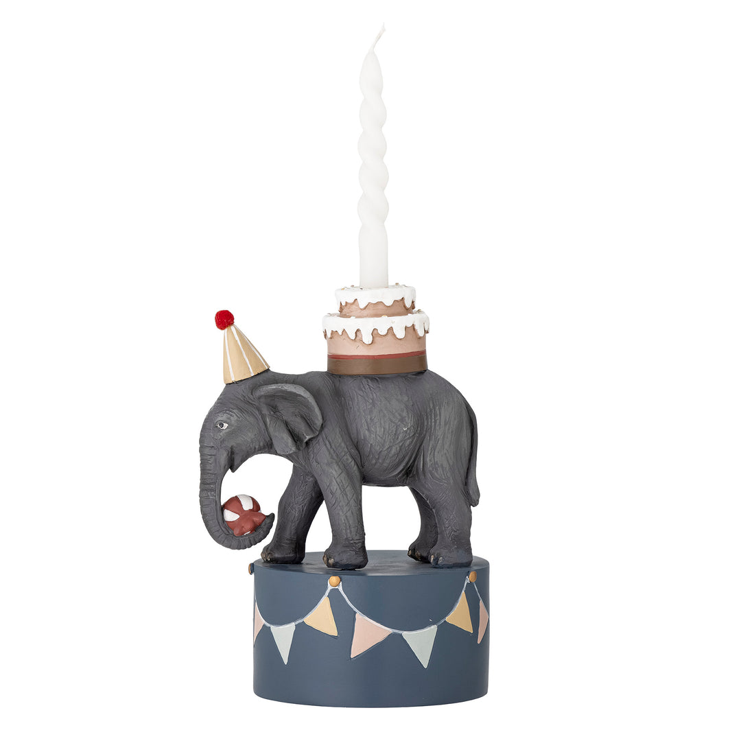 Bloomingville Mini Stojak na świeczkę urodzinową w kształcie Słonia Flor