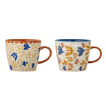Bloomingville Kubki do kawy z kamionki Anniversary Brown 2 szt