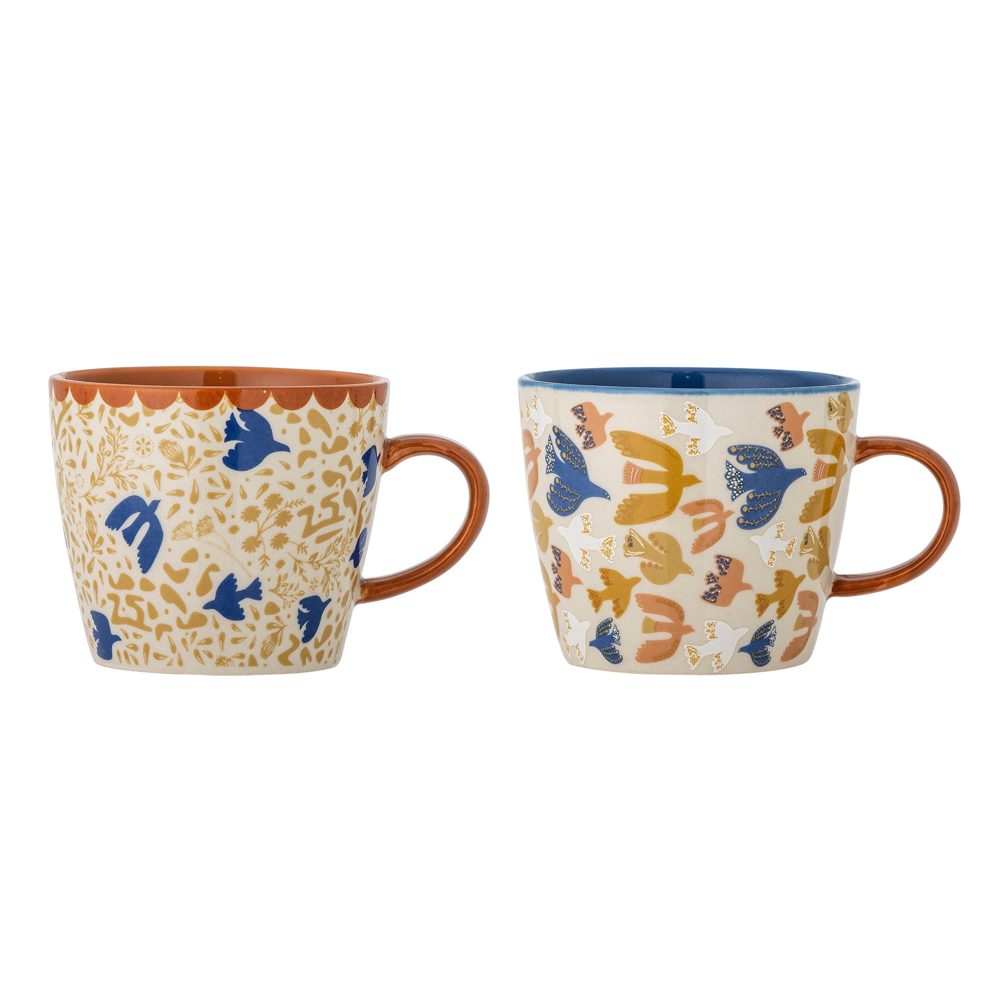 Bloomingville Kubki do kawy z kamionki Anniversary Brown 2 szt