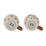Bloomingville Kubki do kawy z kamionki Anniversary Brown 2 szt