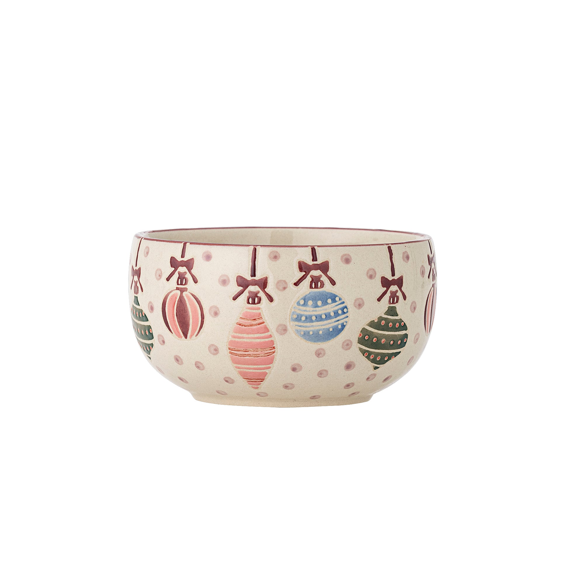 Bloomingville Miseczki z kamionki Ornamentia Red zestaw 4 sztuk