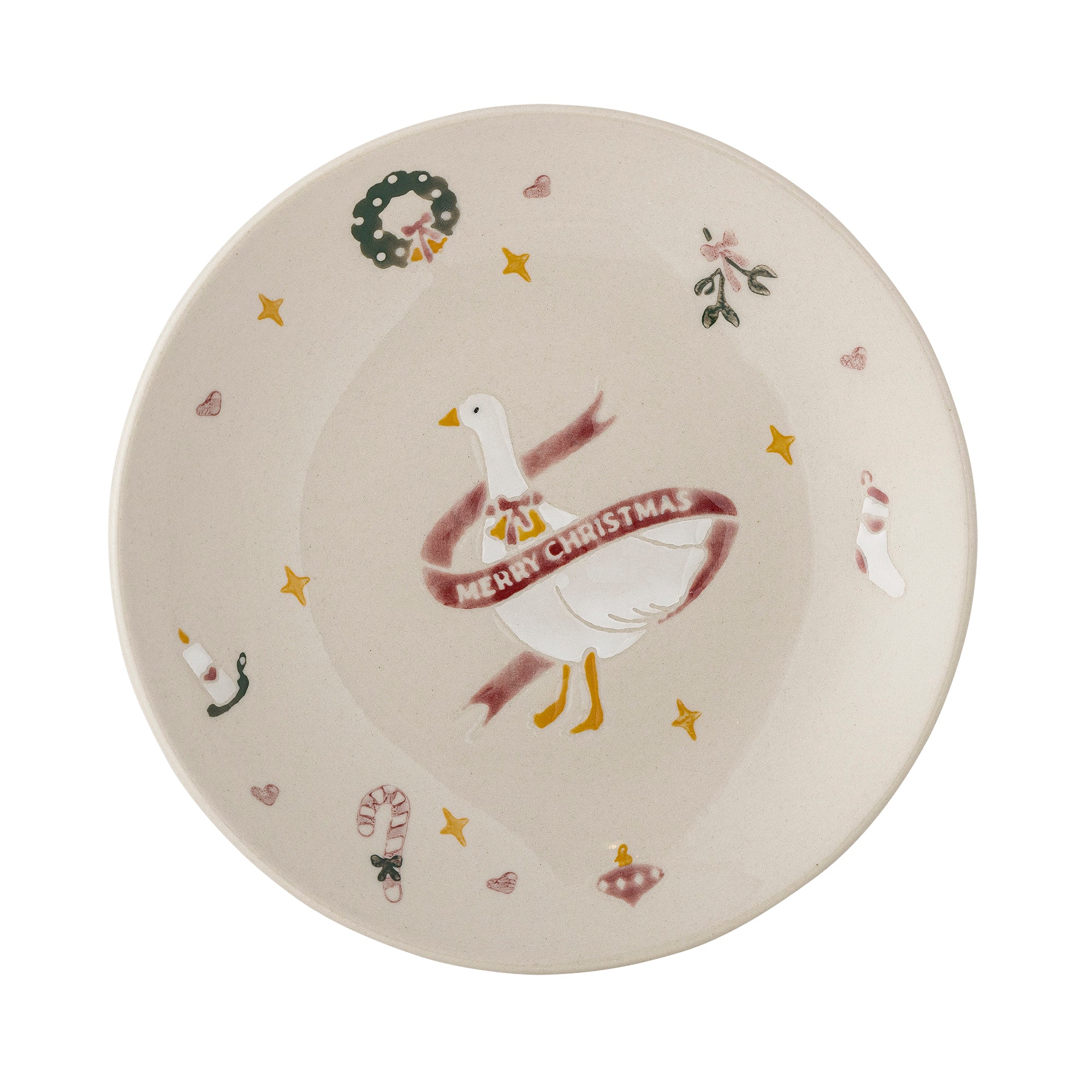 Bloomingville Talerze z kamionki Mary Red zestaw 4 sztuk