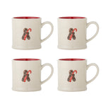 Bloomingville Kubki z kamionki Kenai Red zestaw 4 szt
