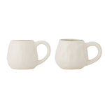 Bloomingville Kubki z kamionki Ryne White zestaw 2 szt