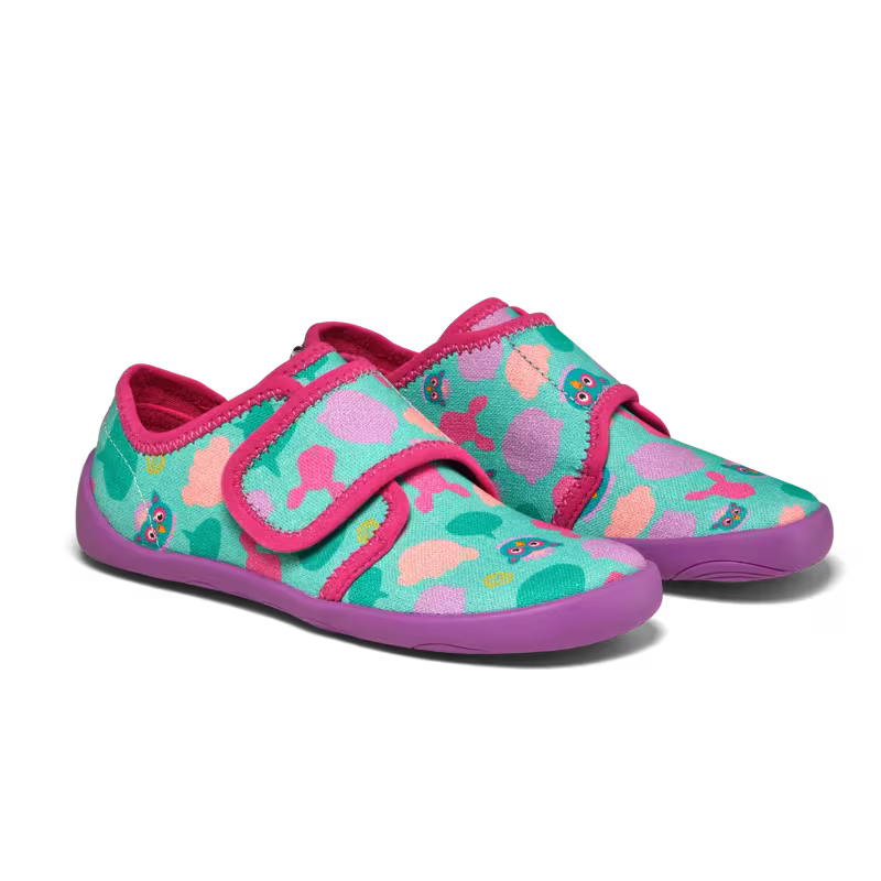 Affenzahn Kapcie dziecięce do przedszkola bawełniane Movy Owl