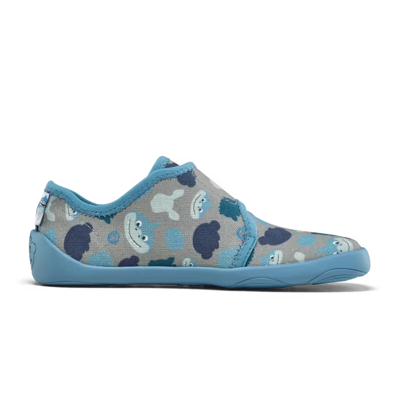 Affenzahn Kapcie dziecięce do przedszkola bawełniane Movy Shark