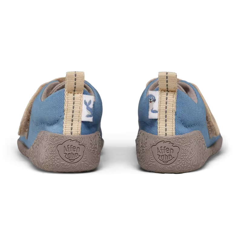 Affenzahn Niemowlęce buciki barefoot bawełniane Prewalker Smally Seal