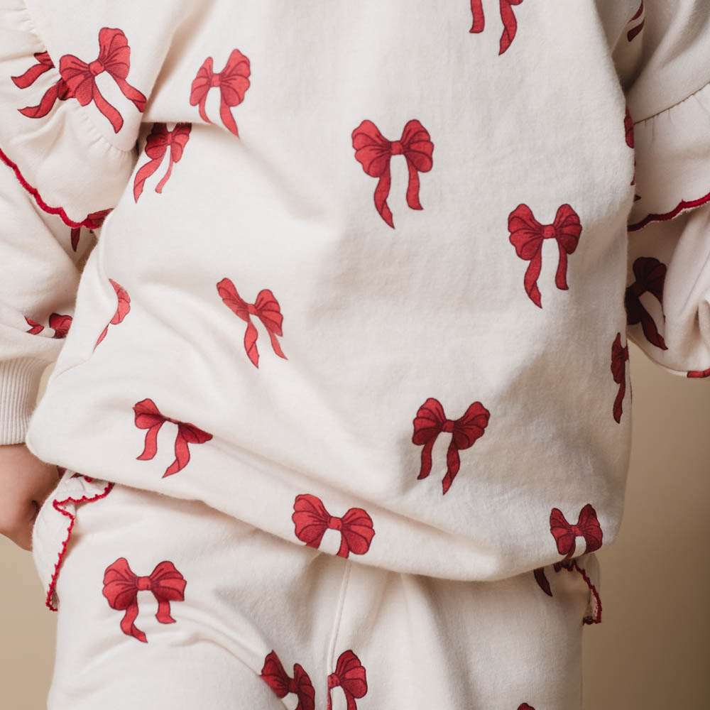 That’s Mine Bluza dla dziewczynki w kokardki Amelia Rouge boucle