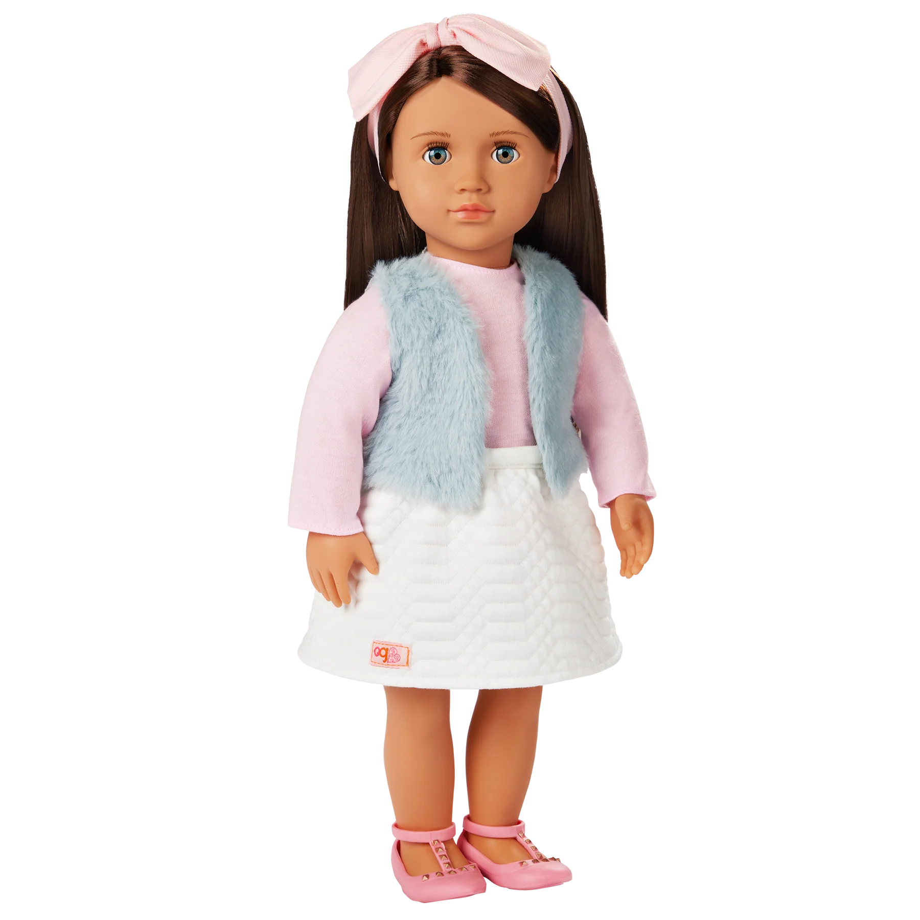 Our Generation Lalka Paulina w opasce z kokardką 46cm