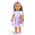 Our Generation Lalka w liliowej stylizacji Aleena 46cm