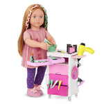 Our Generation Akcesoria dla lalek 46 cm Wózek pomocnik fryzjerski na kółkach Salon Cart