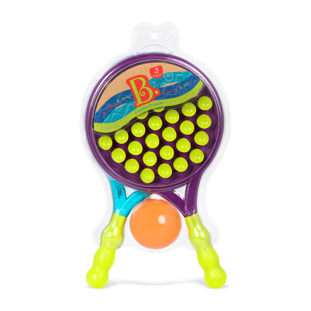 B. toys Zabawka zręcznościowa dla dzieci dwustronne rakietki z piłeczką Paddle Popper