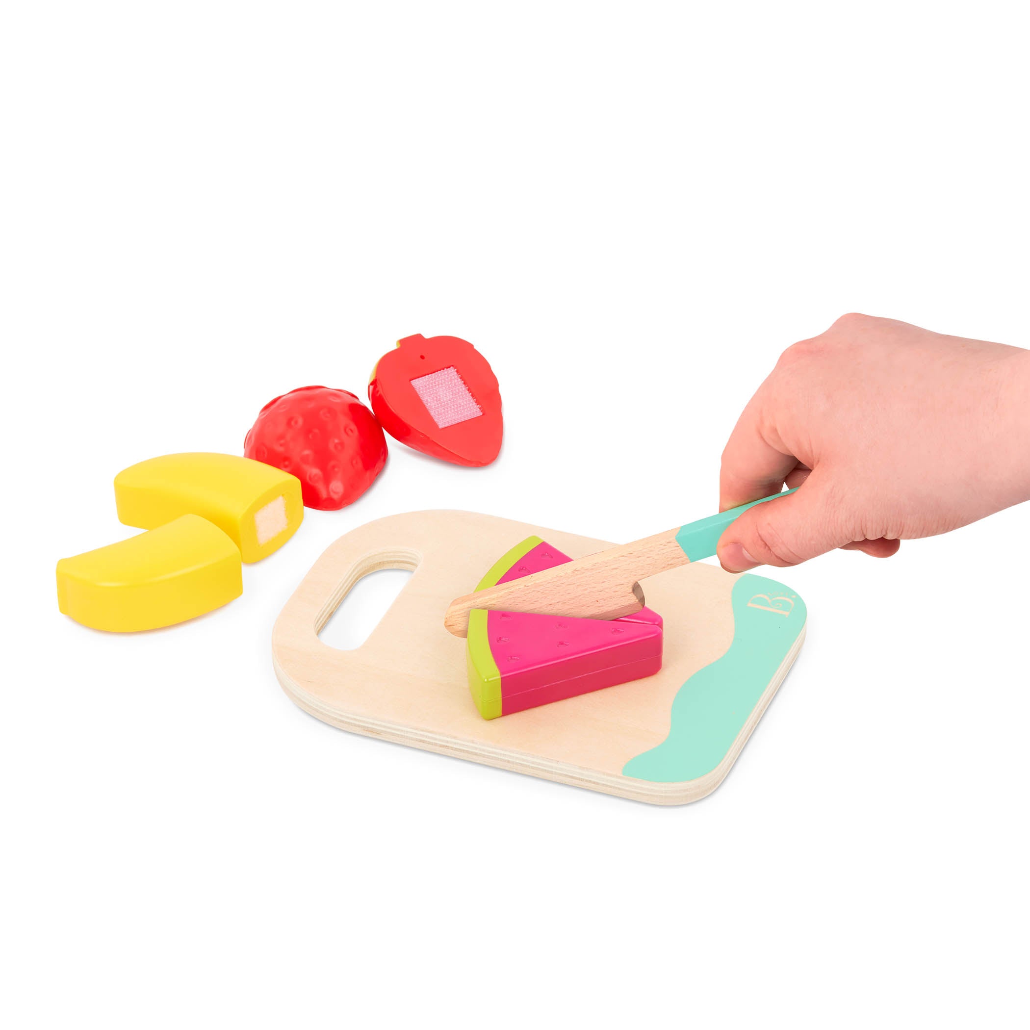 B.Toys Akcesoria do kuchni dla dzieci Mini Chef Fruity Smoothie Playset Blender z owocami i akcesoriami
