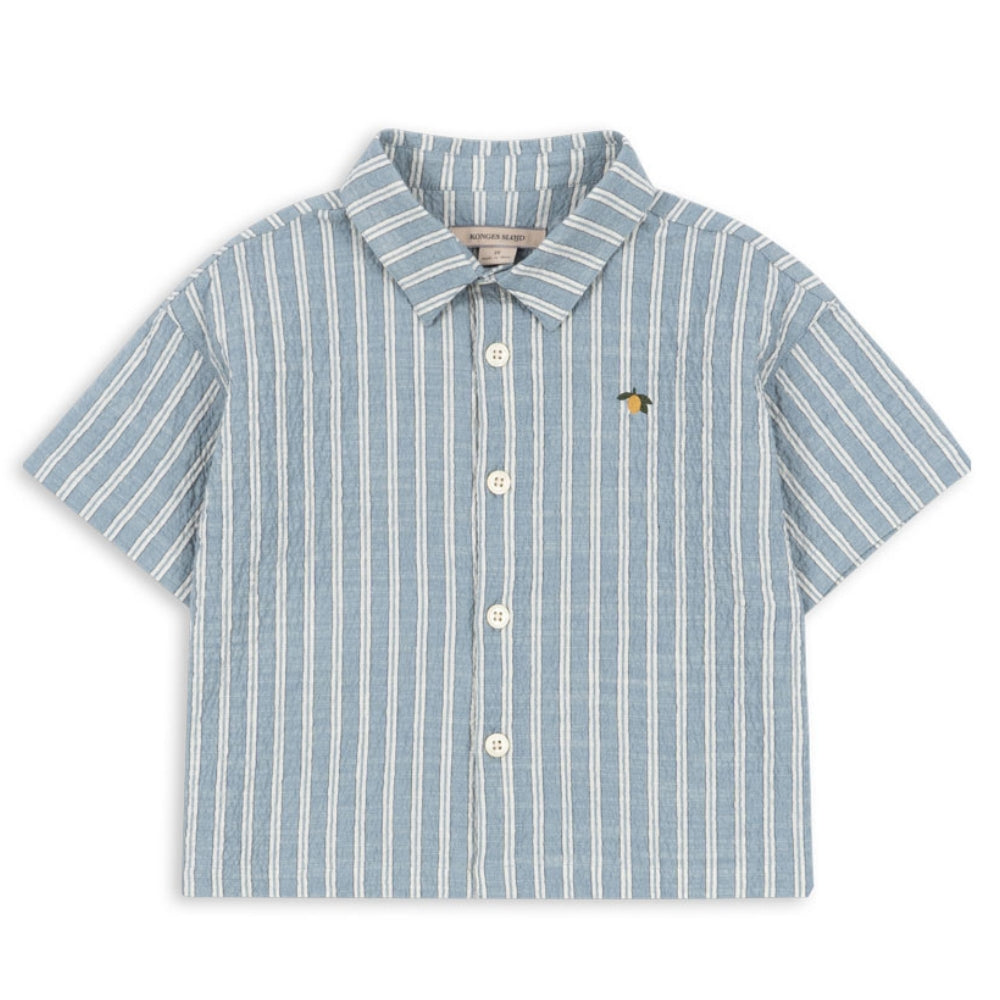 Konges Slojd Koszula z krótkim rękawem dla chłopca Elliot Trio Bleu Stripe