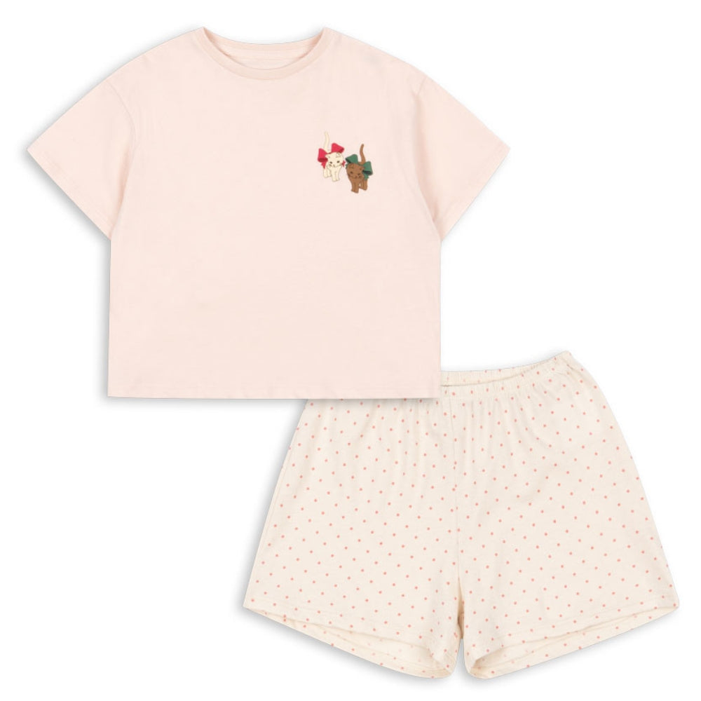 Konges Slojd Komplet dla dziewczynki Famo Pirouette Dot/Creole Pink